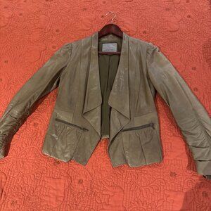 Classiques Entier Olive Green Leather Jacket
